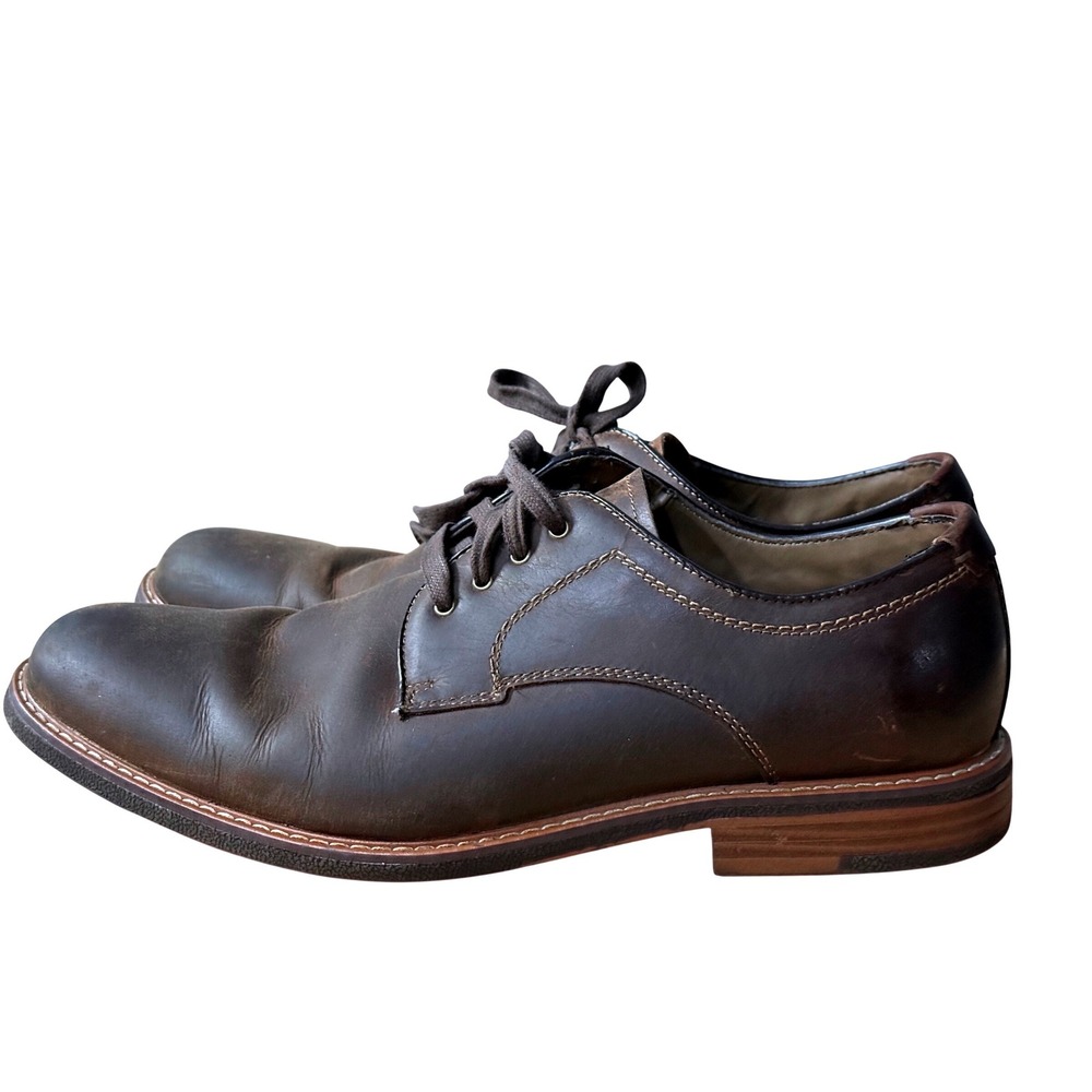G H Bass Mens‎ Dark Brown Leather Oxford Lace Up Dress Shoes Size 12M